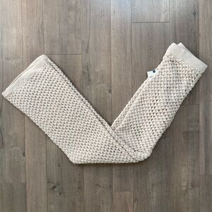 Cream Crochet Knit Pants NWT